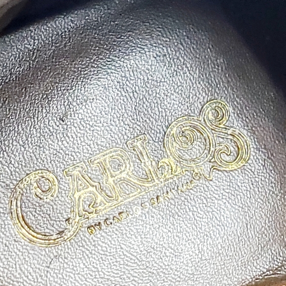 Carlos Vivien Brown Suede Floral Block Heel Zip Up Ankle Boots O190 - Picture 10 of 13